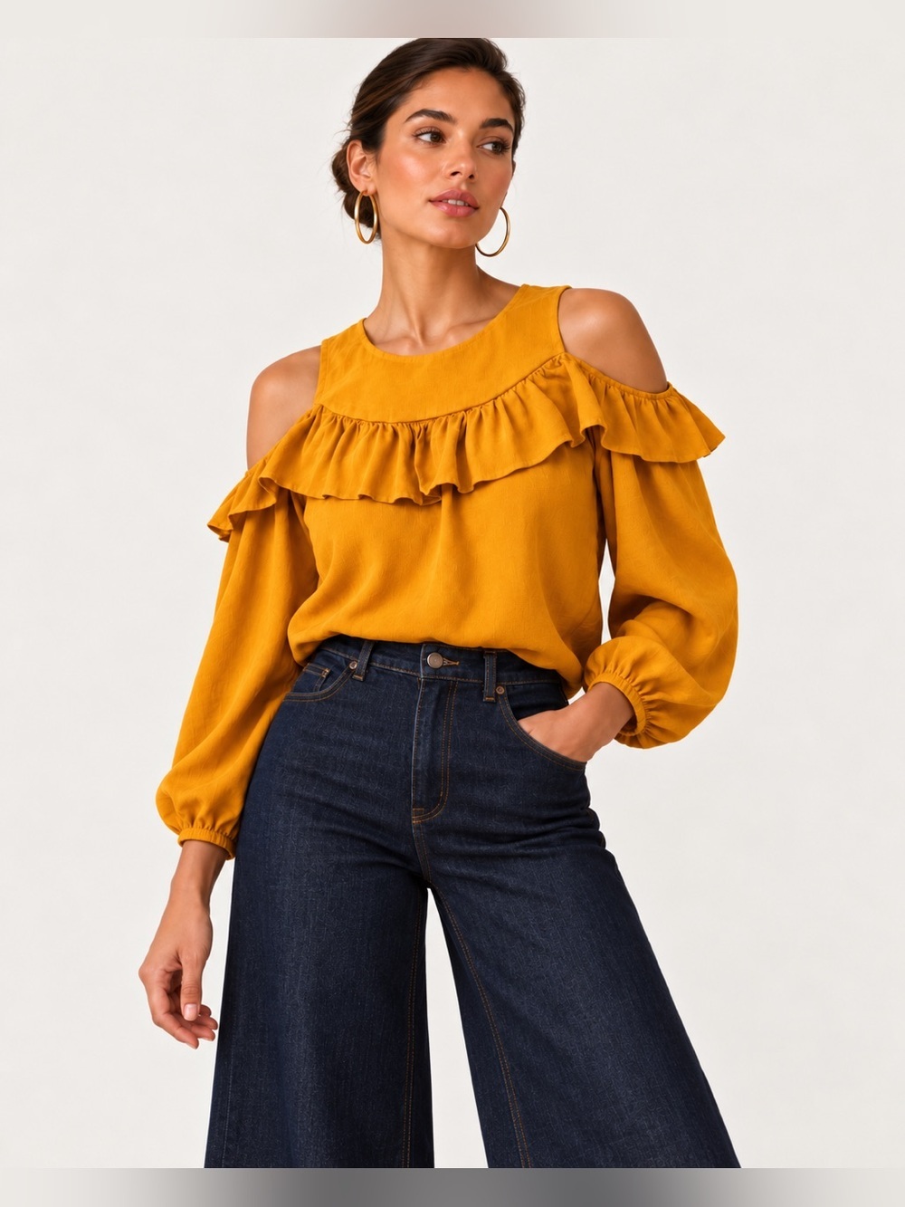 Maeve x Anthropologie | Open Shoulder Blouse - Size 4